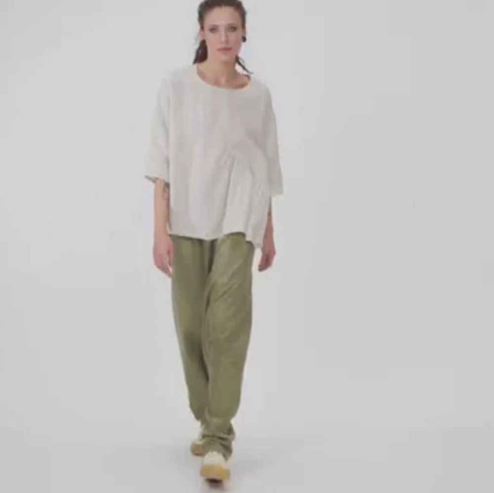 AAKASHA Green Cotton Drop Crotch Pants XL